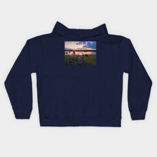 wild steppe violets Kids Hoodie